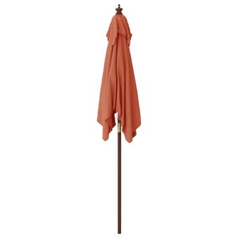 Parasol met houten paal 198x198x231 cm terracottakleurig 8720845760724 4