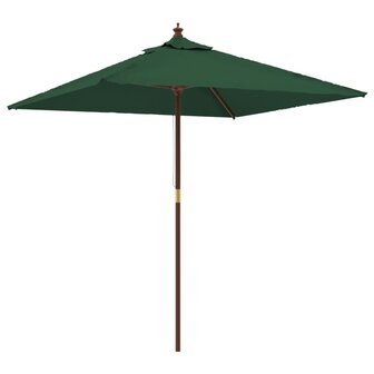 Parasol met houten paal 198x198x231 cm groen 8720845760687 2