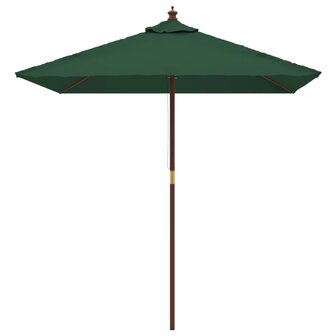 Parasol met houten paal 198x198x231 cm groen 8720845760687 3