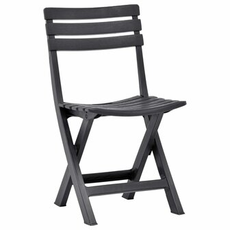 Tuinstoelen inklapbaar 2 st kunststof antraciet 8719883859705 2