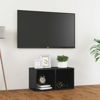 Tv-meubel 72x35x36,5 cm bewerkt hout hoogglans grijs 8720286354414 1