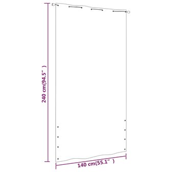 Balkonscherm 140x240 cm oxford stof bruin 8720286161579 5