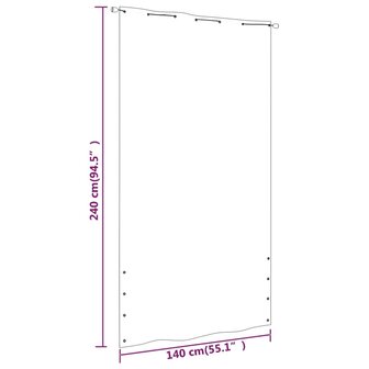 Balkonscherm 140x240 cm oxford stof donkergroen 8720286161272 5