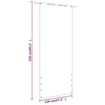 Balkonscherm 120x240 cm oxford stof terracottakleurig 8720286161166 5