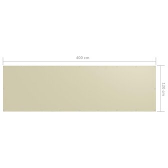 Balkonscherm 120x400 cm oxford stof cr&egrave;me 8720286117705 5