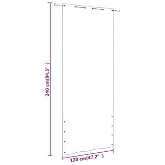 Balkonscherm 120x240 cm oxford stof antracietkleurig en wit 8720286161715 5