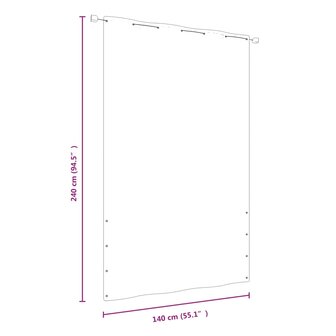 Balkonscherm 140x240 cm oxford stof rood 8720286161425 5