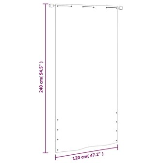 Balkonscherm 120x240 cm oxford stof wit 8720286160916 6