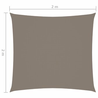 Zonnescherm vierkant 2x2 m oxford stof taupe 8720286121566 6