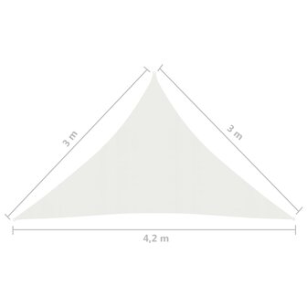 Zonnezeil 160 g/m&sup2; 3x3x4,2 m HDPE wit 8720286098172 6