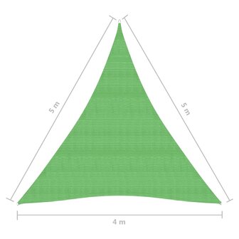 Zonnezeil 160 g/m&sup2; 4x5x5 m HDPE lichtgroen 8720286098790 6