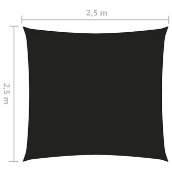 Zonnescherm vierkant 2,5x2,5 m oxford stof zwart 8720286124871 6