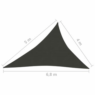 Zonnezeil 160 g/m&sup2; 4x5x6,8 m HDPE zwart 8720286103241 6