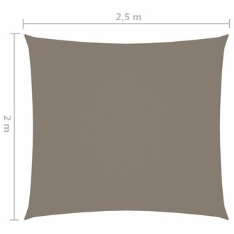 Zonnescherm rechthoekig 2x2,5 m oxford stof taupe 8720286121658 6