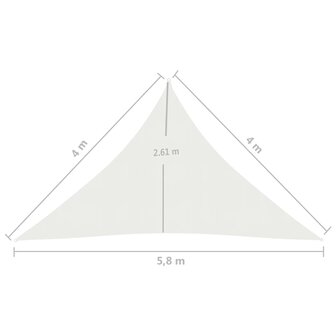 Zonnezeil 160 g/m&sup2; 4x4x5,8 m HDPE wit 8720286098226 6