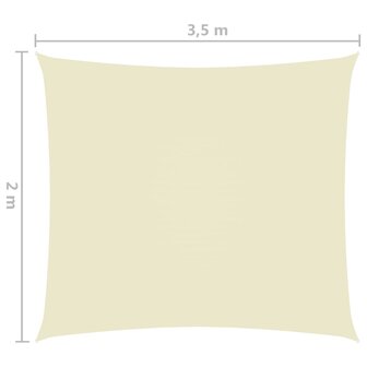 Zonnescherm rechthoekig 2x3,5 m oxford stof cr&egrave;mekleurig 8720286120026 6