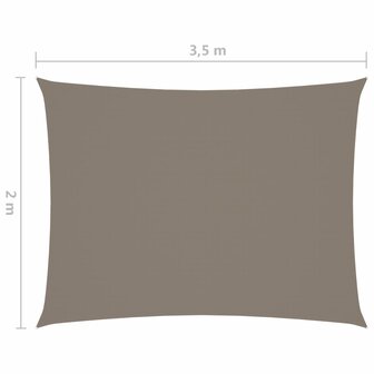 Zonnescherm rechthoekig 2x3,5 m oxford stof taupe 8720286121672 6