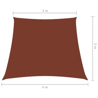 Zonnescherm trapezium 3/4x3 m oxford stof terracottakleurig 8720286121535 6