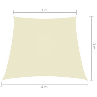 Zonnescherm trapezium 3/4x3 m oxford stof cr&egrave;mekleurig 8720286120439 6