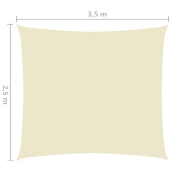 Zonnescherm rechthoekig 2,5x3,5 m oxford stof cr&egrave;mekleurig 8720286120071 6