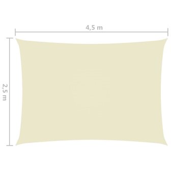 Zonnescherm rechthoekig 2,5x4,5 m oxford stof cr&egrave;mekleurig 8720286120095 6