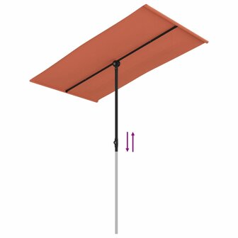 Parasol met aluminium paal 180x110 cm terracottakleurig 8719883763415 7