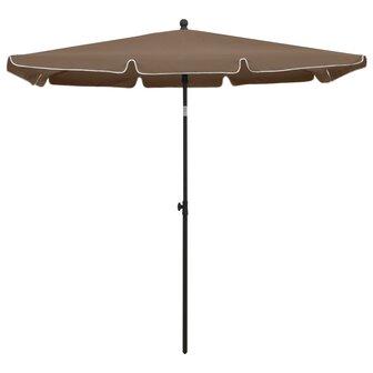 Parasol met paal 210x140 cm taupe 8720286205051 2