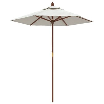 Parasol met houten paal 196x231 cm zandkleurig 8720845760434 2