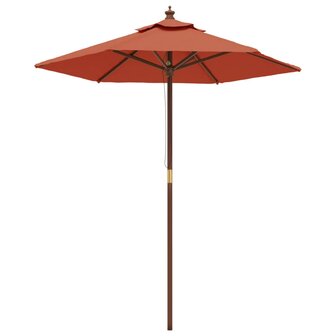 Parasol met houten paal 196x231 cm terracottakleurig 8720845760489 2