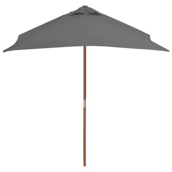 Parasol met houten paal 150x200 cm antraciet 8718475697749 3