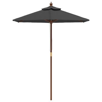 Parasol met houten paal 196x231 cm antracietkleurig 8720845760458 3