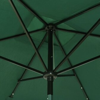 Parasol met LED&amp;apos;s en stalen paal 2x3 m groen 8720286164686 9