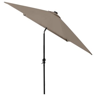 Parasol met LED&amp;apos;s en stalen paal 2x3 m taupe 8720286164716 5