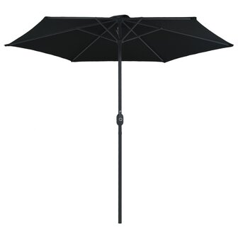 Parasol met aluminium paal 270x246 cm zwart 8719883763583 3