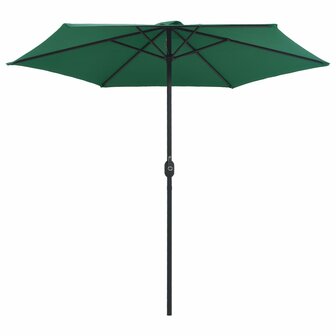 Parasol met aluminium paal 270x246 cm groen 8719883763521 3