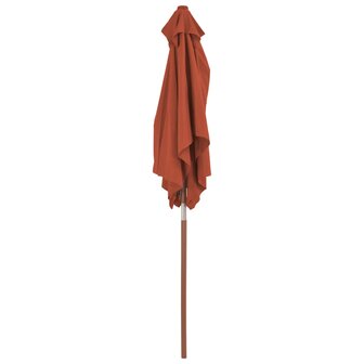 Parasol met houten paal 150x200 cm terracottakleurig 8718475697770 5