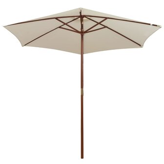 Parasol 270x270 cm houten paal cr&egrave;mewit 8718475505501 2