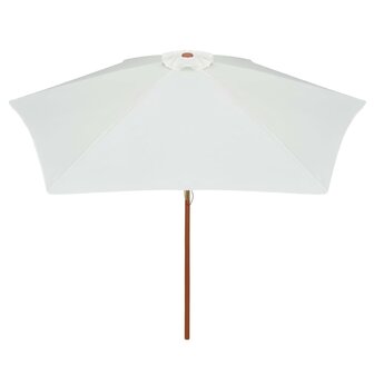 Parasol 270x270 cm houten paal cr&egrave;mewit 8718475505501 3