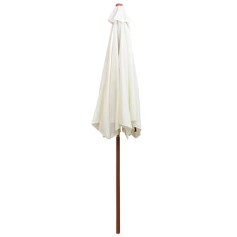 Parasol 270x270 cm houten paal cr&egrave;mewit 8718475505501 4