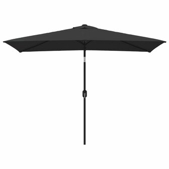 Parasol met metalen paal 300x200 cm zwart 8719883744551 2