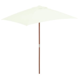 Parasol met houten paal 150x200 cm zandkleurig 8718475697725 1