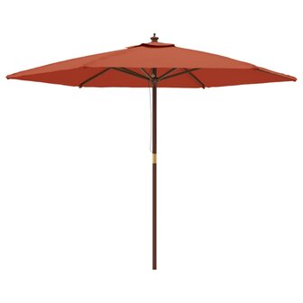 Parasol met houten paal 299x240 cm terracottakleurig 8720845760564 2