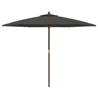 Parasol met houten paal 299x240 cm antracietkleurig 8720845760533 4