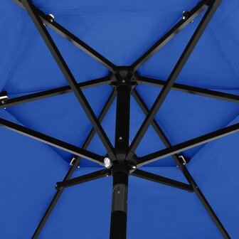 Parasol 3-laags met aluminium paal 2,5 m azuurblauw 8720286165492 5