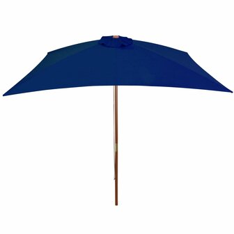 Parasol met houten paal 200x300 cm blauw 8720286164433 3