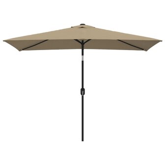 Parasol met metalen paal 300x200 cm taupe 8718475697411 2