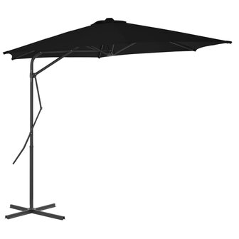 Parasol met stalen paal 300x230 cm zwart 8720286114964 2