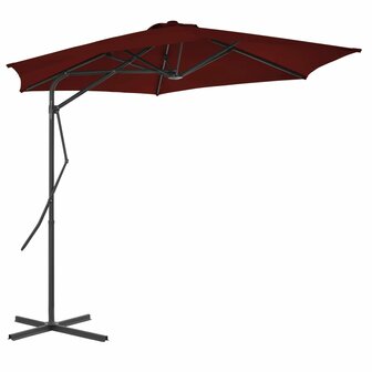 Parasol met stalen paal 300x230 cm bordeauxrood 8720286114940 1