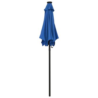 Parasol met LED-verlichting 200x211 cm aluminium azuurblauw 8720286115534 3