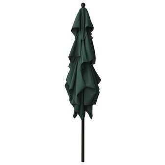 Parasol 3-laags met aluminium paal 2,5x2,5 m groen 8720286165195 3